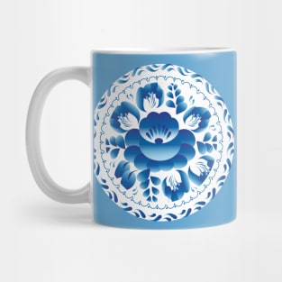 Romantic blue flowers and leaves (5) Mug